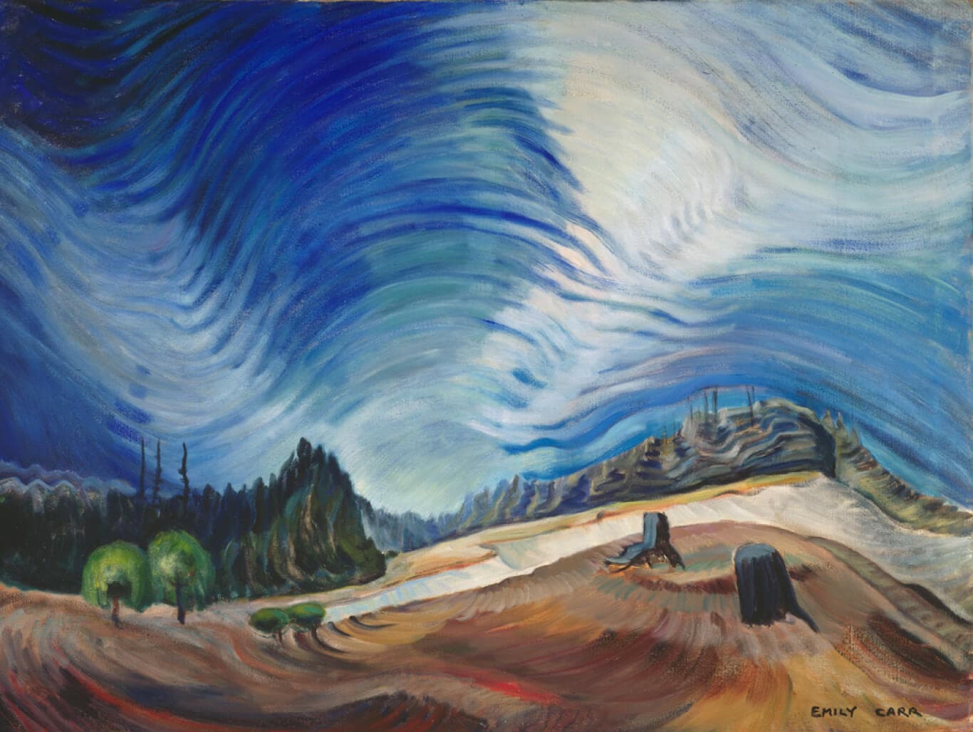 Emily Carr, Above the Gravel Pit, 1937, oil on canvas, Collection of the Vancouver Art Gallery, Emily Carr Trust